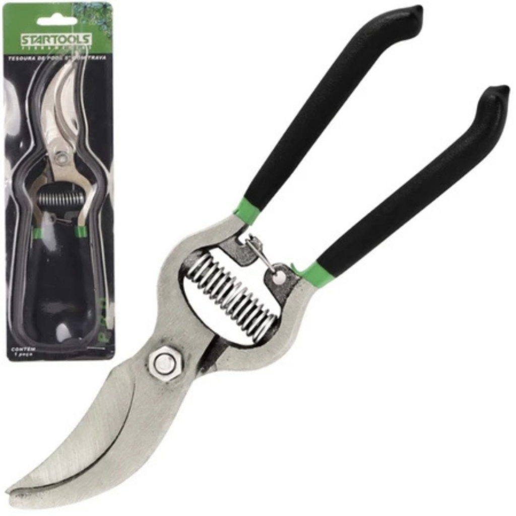 Tesoura De Poda Profissional Cabo Emborrachado Com Trava N.8 Startools em Oferta na Shopee