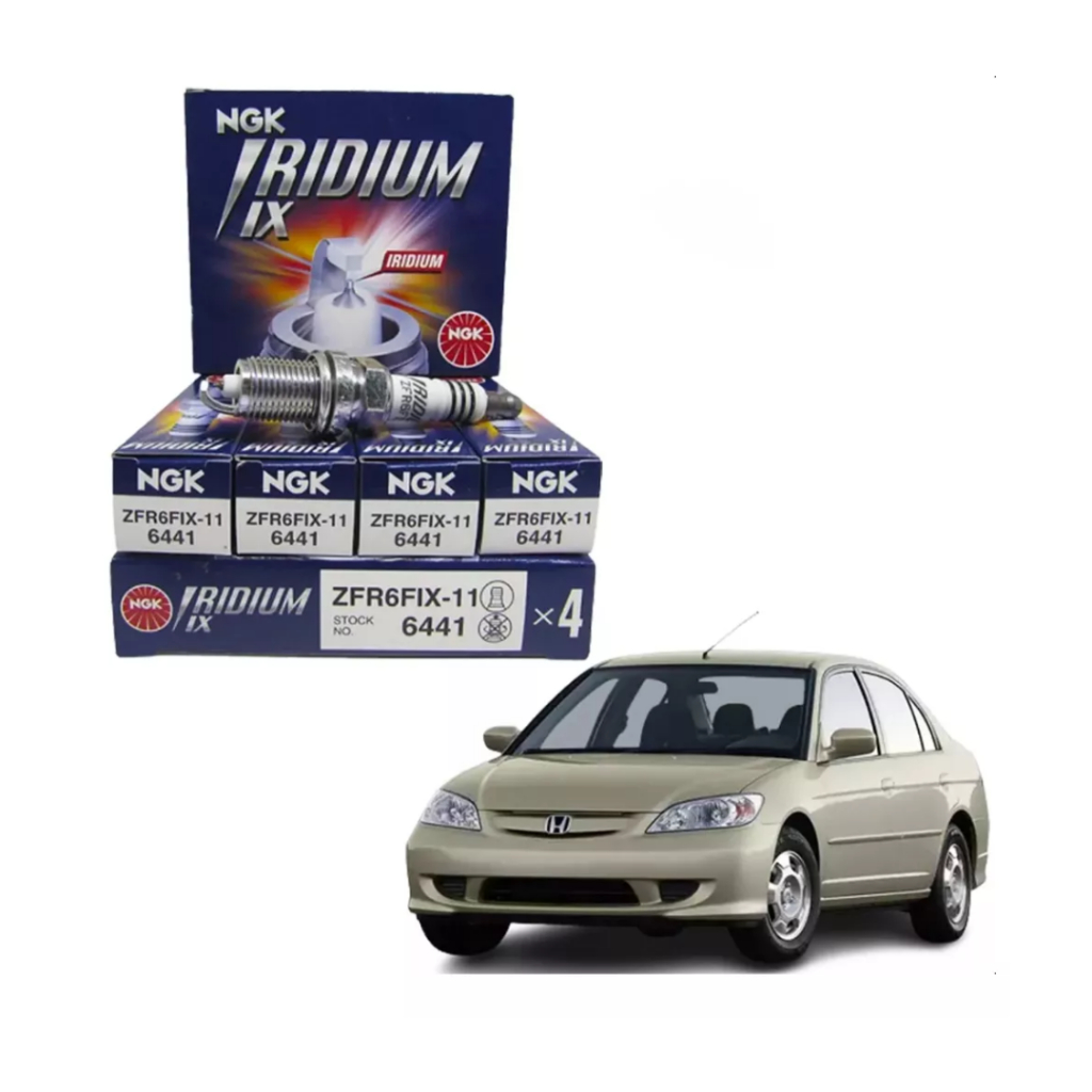 Jogo 4 Velas Iridium Honda Civic 1.7 16v Lx 2001 Em Diante Fit 1.5 16V 2008 2009 2010 2011