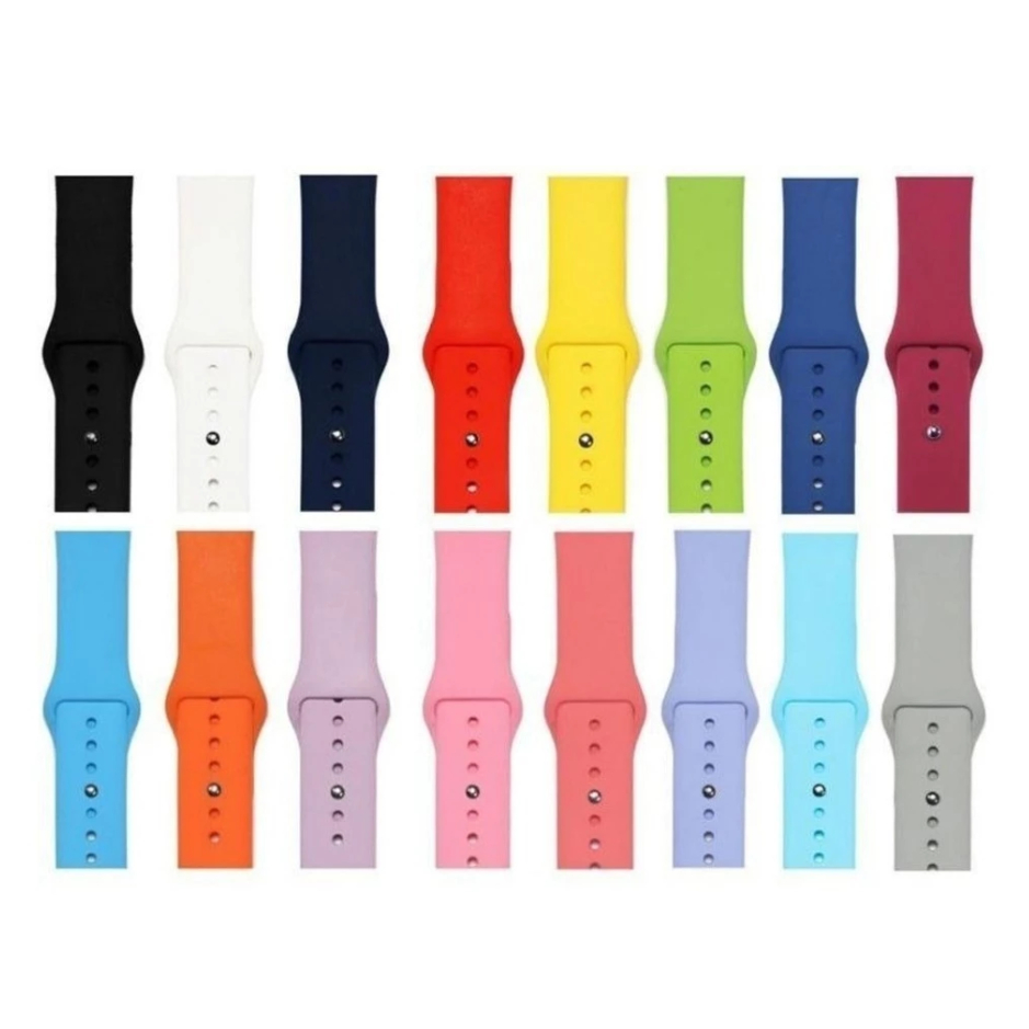 Pulseira para Smartwatch IWO Apple Watch 45mm 44mm 42mm 41mm 40mm 38mm de Silicone