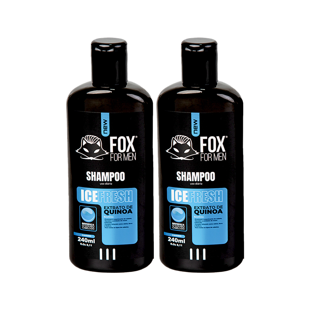 SHAMPOO ICEFRESH 240ML - FOX FOR MEN - 2 UNIDADES
