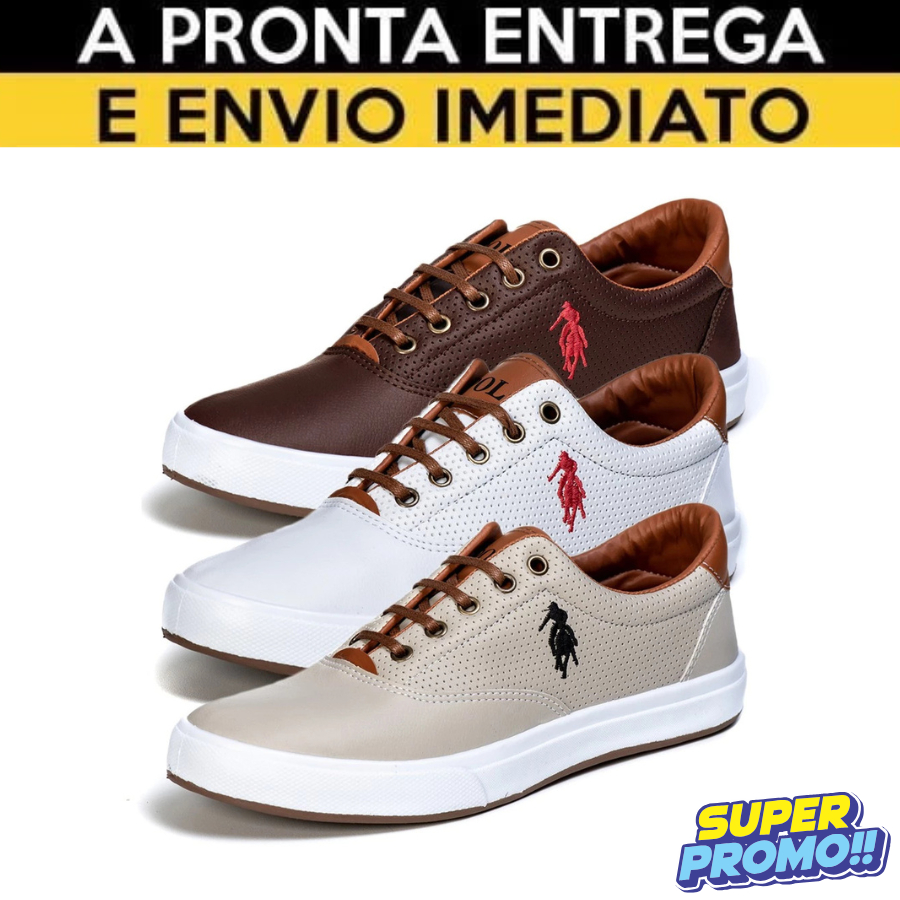 Tenis Masculino Casual Polo Ocean Tênis Casual Masculino Sapatenis Casual Social Sapato Masculino