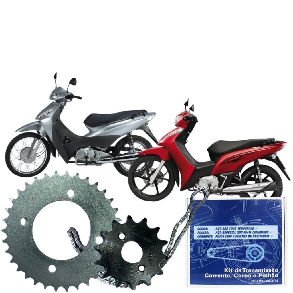Kit Relação Transmissão Biz 125 2005 A 2016 em Oferta na Shopee