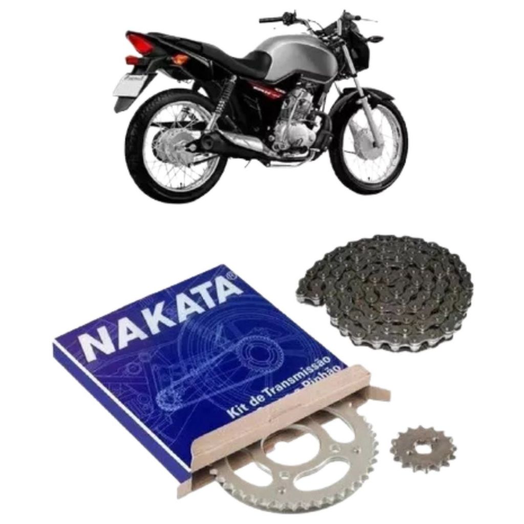 Kit Relação Corrente Coroa Pinhão Cg 125 Fan