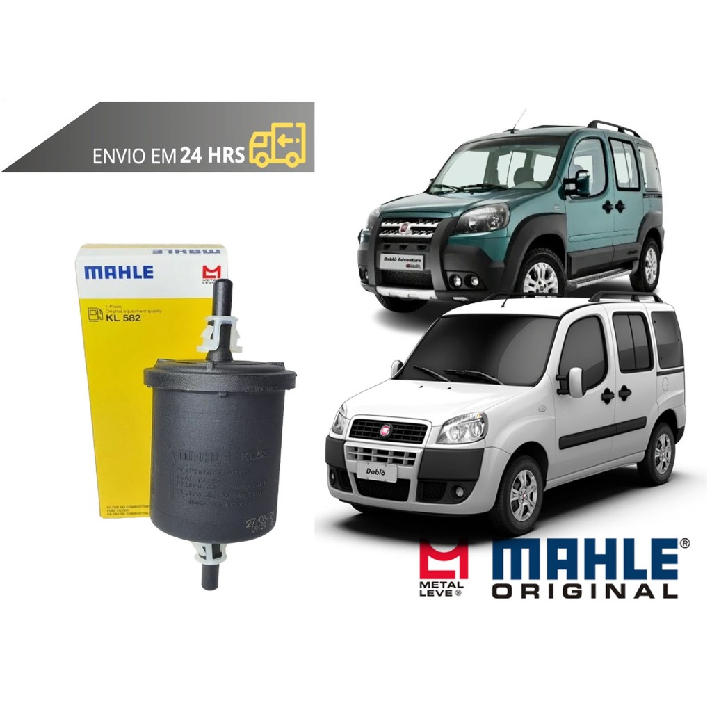 Filtro de Combustivel Fiat Doblo todas de 2001 a 2021 Original Mahle Metal leve em Oferta na Shopee