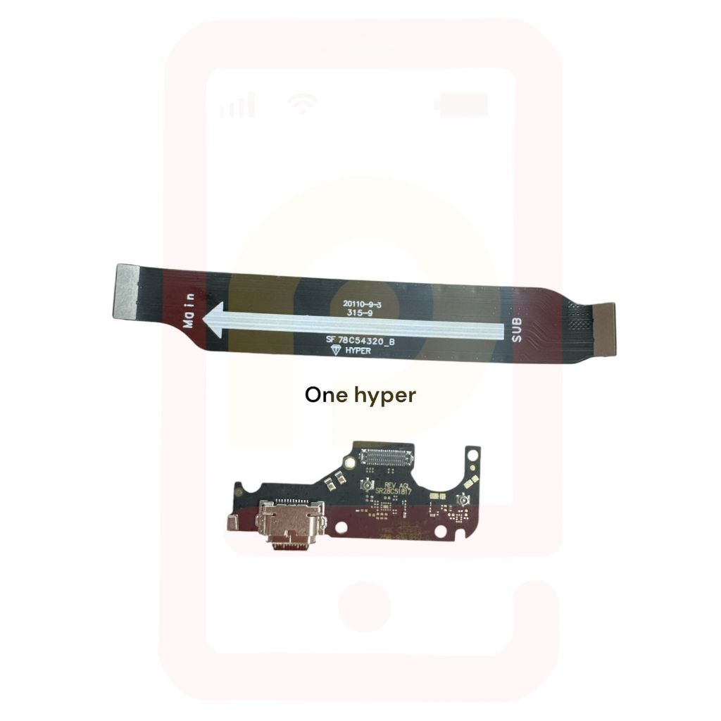 Placa De Carga Com Microfone + Flex Sub Moto One Hyper