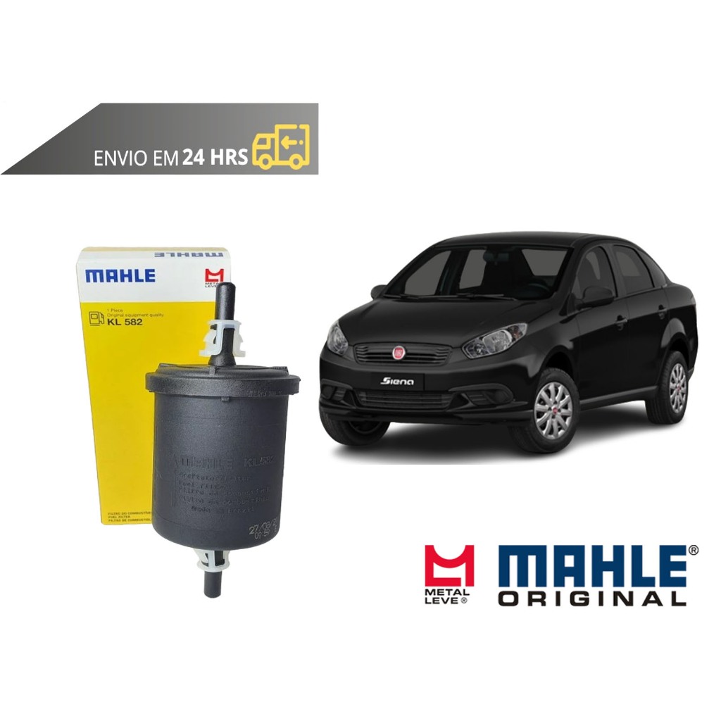 Filtro de Combustivel Fiat Grand Siena todos de 2012 a 2021 Original Mahle Metal Leve