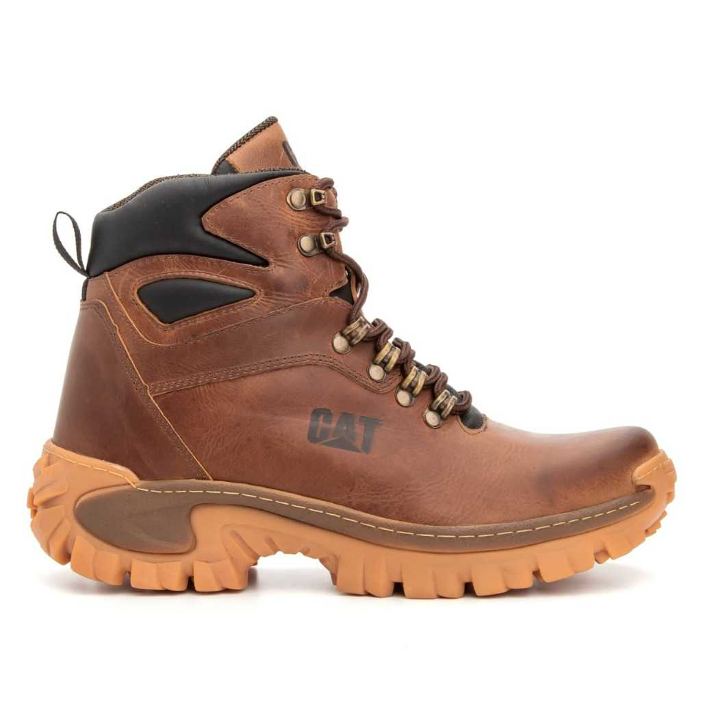Bota Coturno Masculino Cat Adventure em Couro Promoção