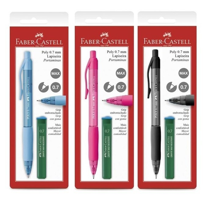 Lapiseira 0.7mm + grafite Poly Faber-Castell