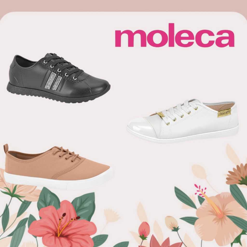 Tênis Feminino Moleca Confortável Casual Leve