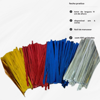 ENVIO FLEX/IMEDIATO-fecho prático metálico para presentes cromus com 100 unidades em Oferta na Shopee