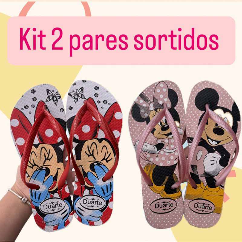Kit 2 Pares Feminino Slim Sandália Variados D2M