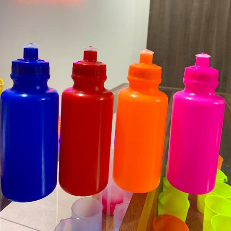 kit 20 Squeeze Garrafa plástica de Agua 500ml Plástico Academia Escolar Esportes Para Personalizar