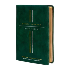 Bíblia Sagrada | ACF | KJV | Bilingue | Português e Inglês | Leitura Perfeita | Couro Soft | Verde