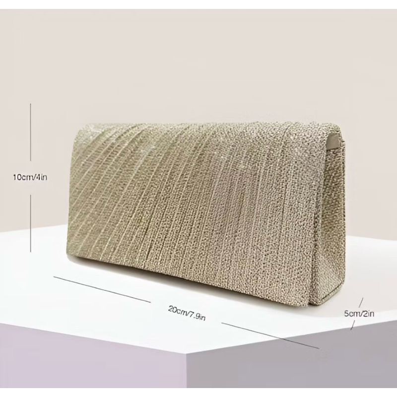 Bolsa De Festa Estilo Clutch ou Carteira com Alça Removível Espacosa Para Casamentos Formaturas Jantar Balada Brilhante