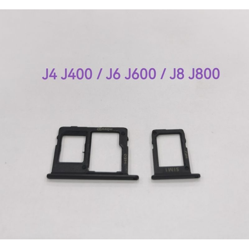 Gaveta de chip compatível Samsung J4 / J6 / J8 Chip 1 + Chip 2 Preto