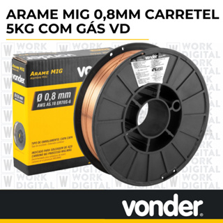 Arame Solda Mig / Mag Para Uso Com Gás 0,8mm 5kg Vonder em Oferta na Shopee
