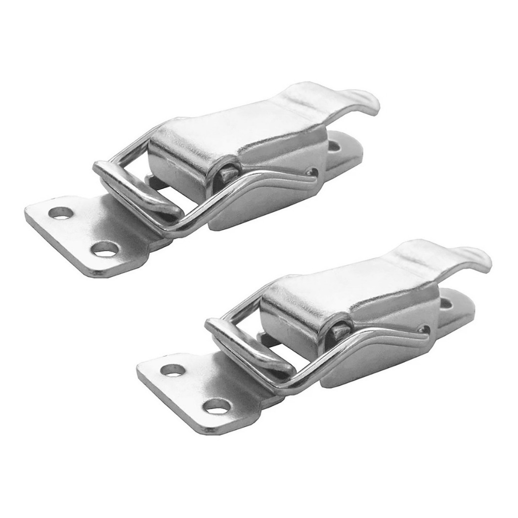 Kit 2 Fecho Engate Rápido Pressão Case Caixa 6cm Fa/e1 Inox Promo