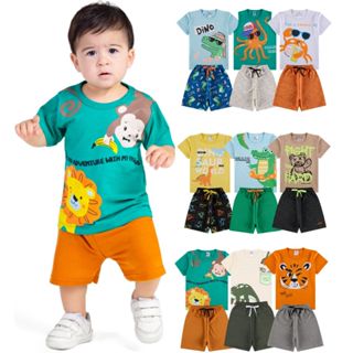 Kit Sortido 10 Peças de Roupas Bebê Menino Infantil (5 conjuntos) Ou 6 Peças de Roupas Beb...