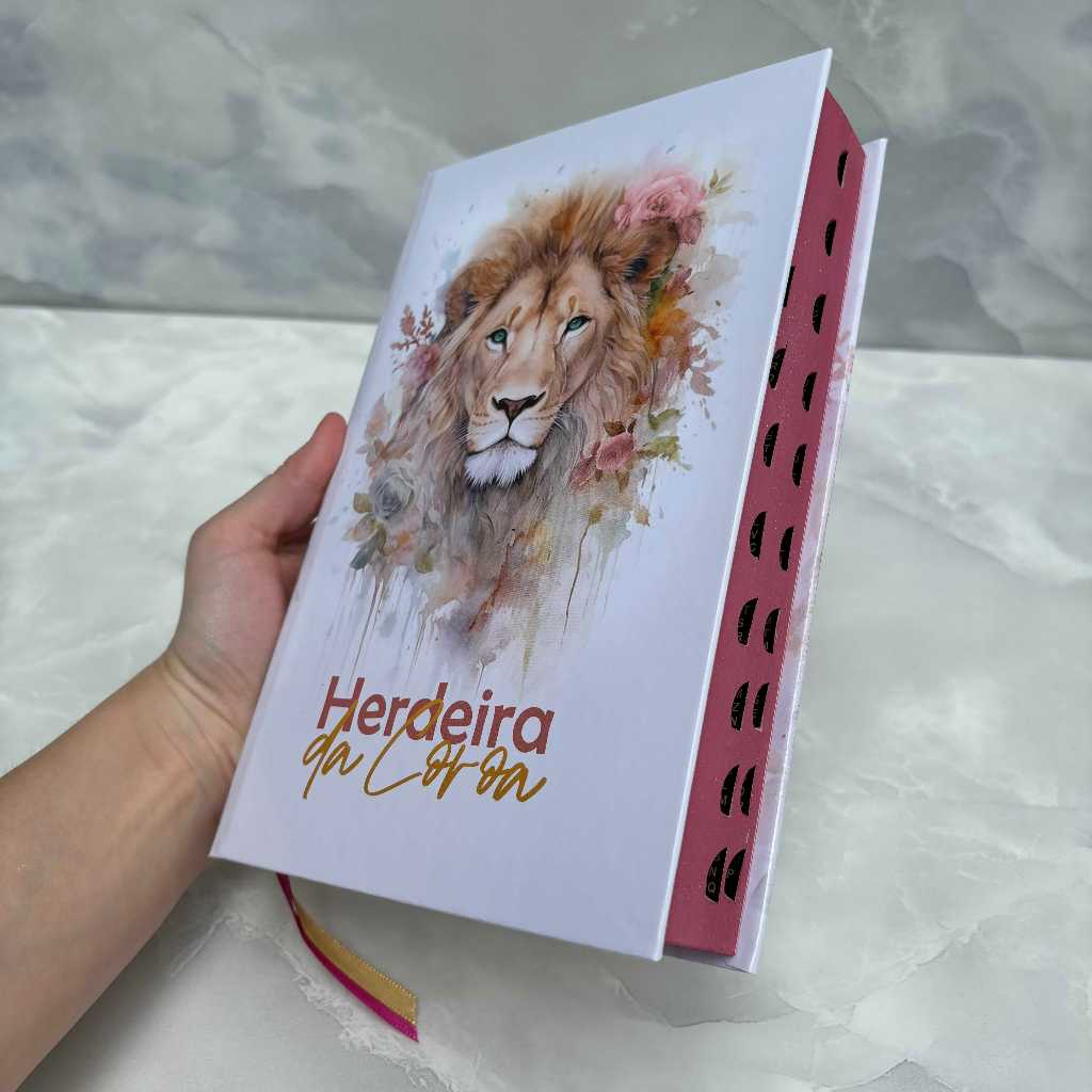 Bíblia Sagrada Feminina Herdeira da Coroa Branca Letra Média Folha Ecológica Com Harpa e Índice em Oferta na Shopee