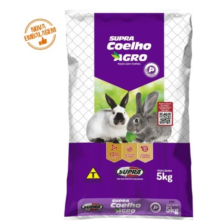 Supra Coelho Agro Peletizada 13% Proteina até 5 KG.