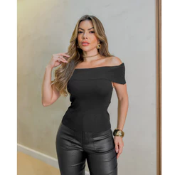 Blusa Feminina Ciganinha Cropped T-Shirt Modal Verão 3RD SD1266