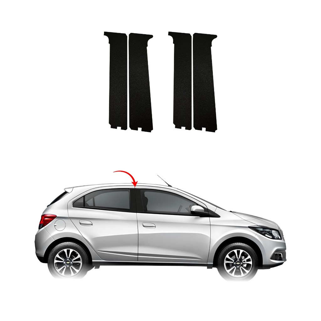 Kit Adesivos Autocolantes Colunas 4 Portas Chevrolet Onix em Oferta na Shopee