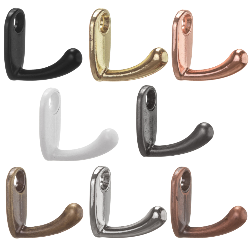20 Ganchos Micro Metal New Concept Artesanato Pendurador Porta Chaves MDF Decoração + Parafusos