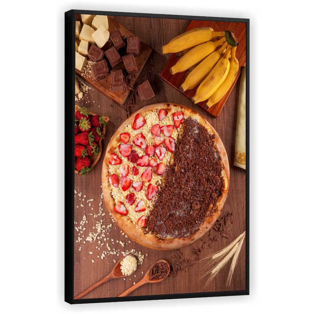 Quadro Luxo Pizza Pizzarias Restaurantes Decoração Gourmet Tela Canvas Filete GG04