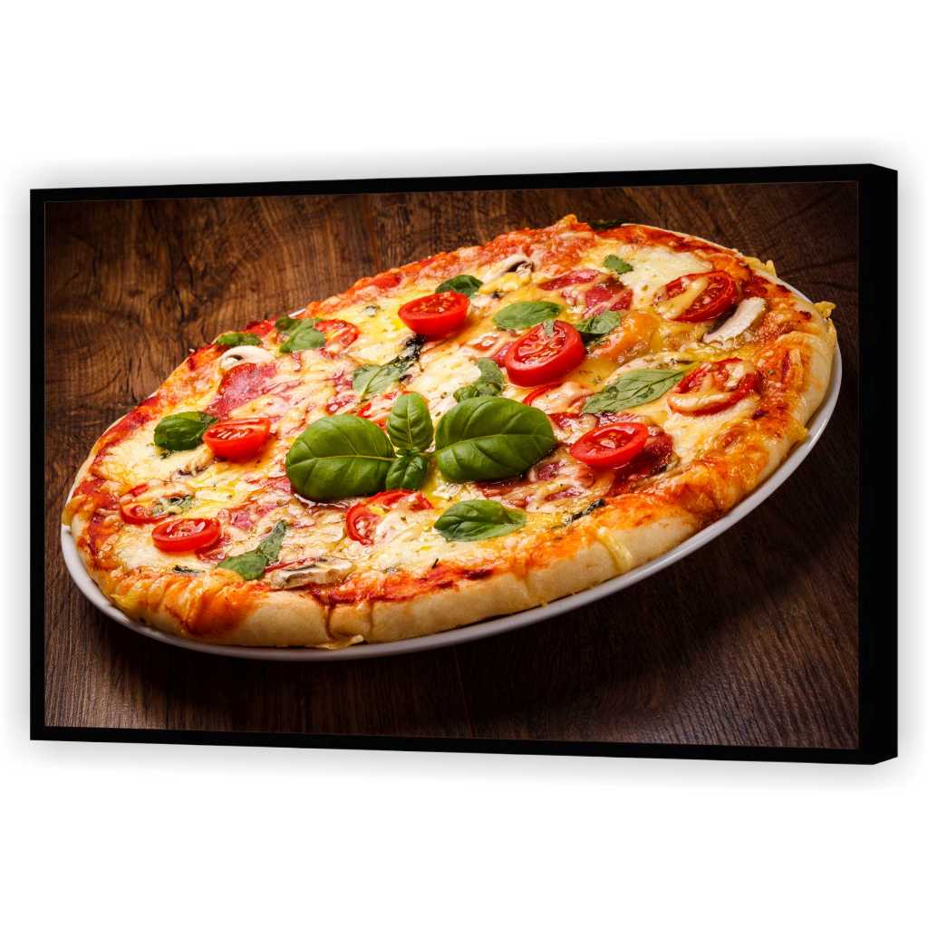Quadro Luxo Pizza Pizzarias Restaurantes Decoração Gourmet Tela Canvas Filete GG05