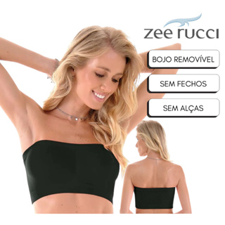 Top Faixa Sutiã Bojo Removível Sem Costura Zee Rucci em Oferta na Shopee