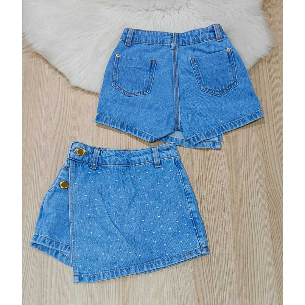 Shorts Saia Jeans Feminino Juvenil