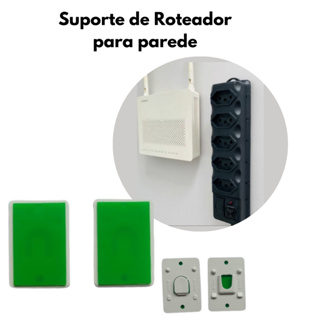Suporte Roteador Adesivado Filtro de linha Mesa Escritorio Organizador Setup Interfone Gamers Fibra em Oferta na Shopee