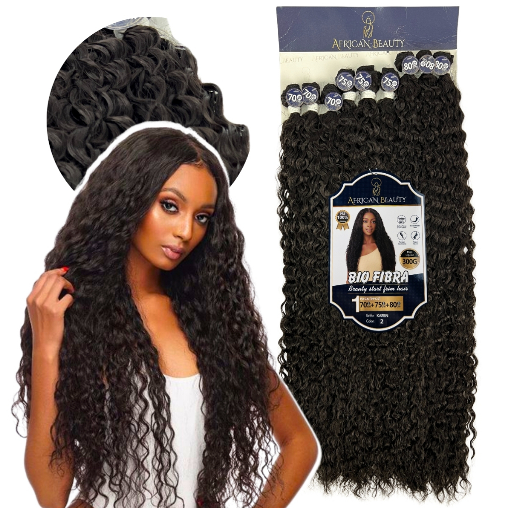 Cabelo Orgânico Tela Bio Fibra Cacheado Karen african beauty