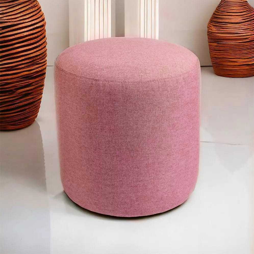 Puff Redondo Suede - Decoração Estofado Puff - Cores Envio Imediato