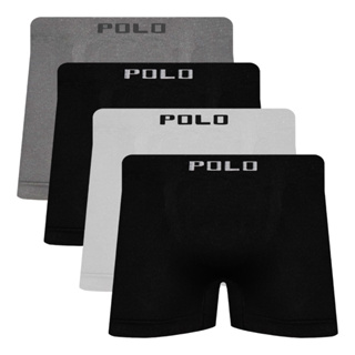 Kit 4 Cuecas Boxer Polostar Lisa Microfibra Masculina Sem Costura em Oferta na Shopee