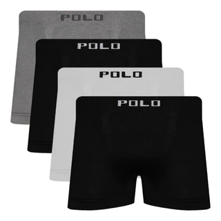 Kit 4 Cuecas Boxer Polostar Lisa Microfibra Masculina Sem Costura