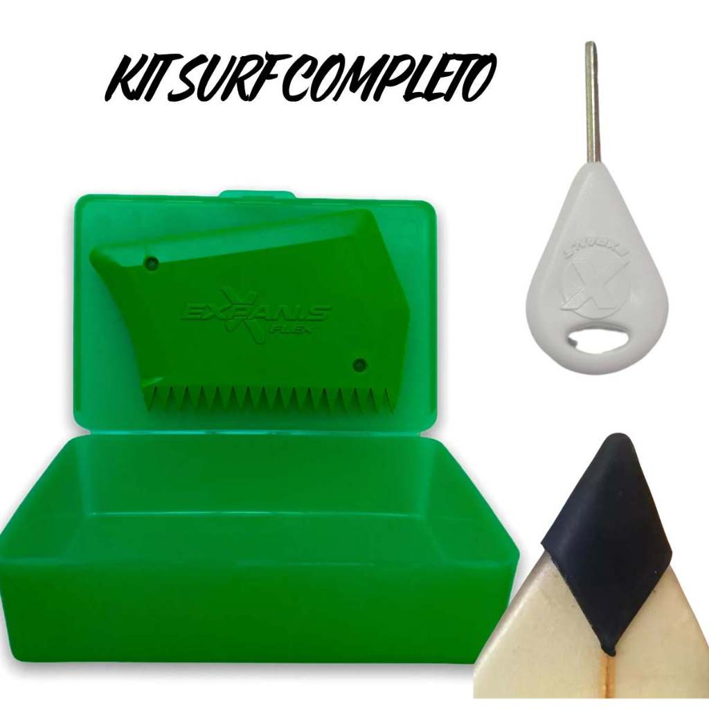 Kit Surf Básico: Caixa Para Parafina Prancha de Surf + Chave Quilha+ Protetor de Bico