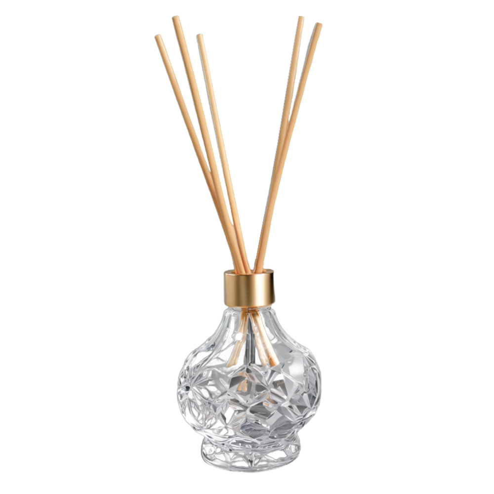 Vidros Difusor de Ambiente Diamante 210ml com tampa Vareta Aromatizador