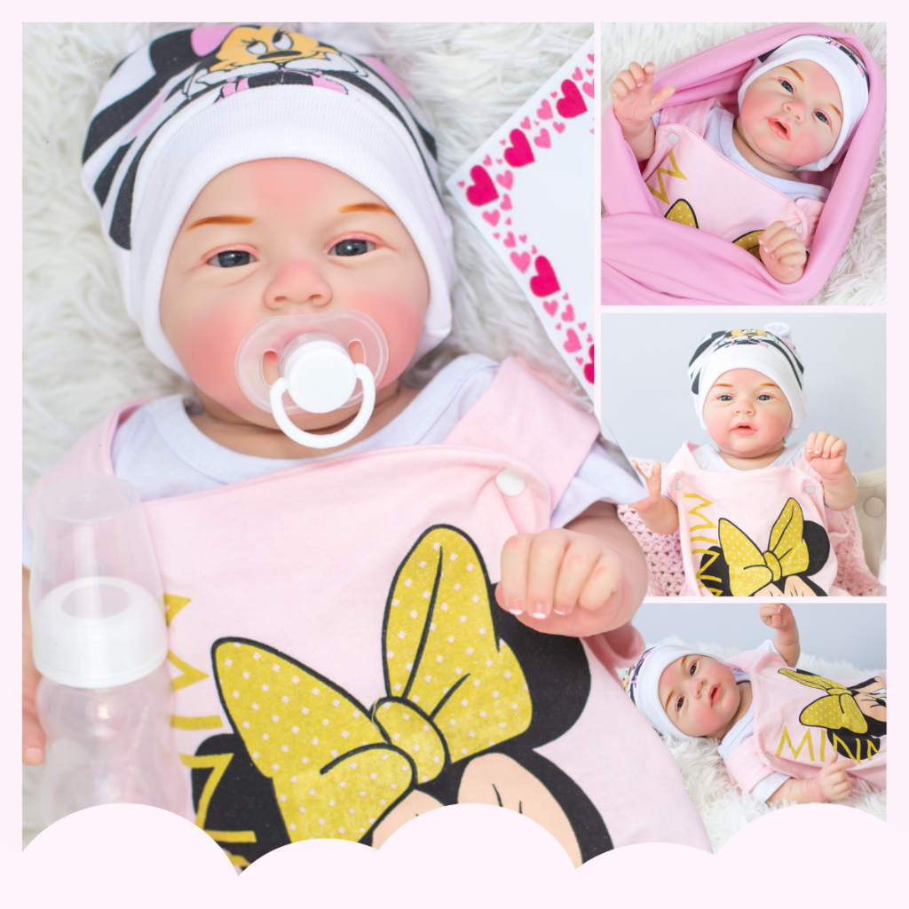 Bebê Reborn Boneca Realista Menina Mary Silicone Pode Dar Banho Original Envio Imediato