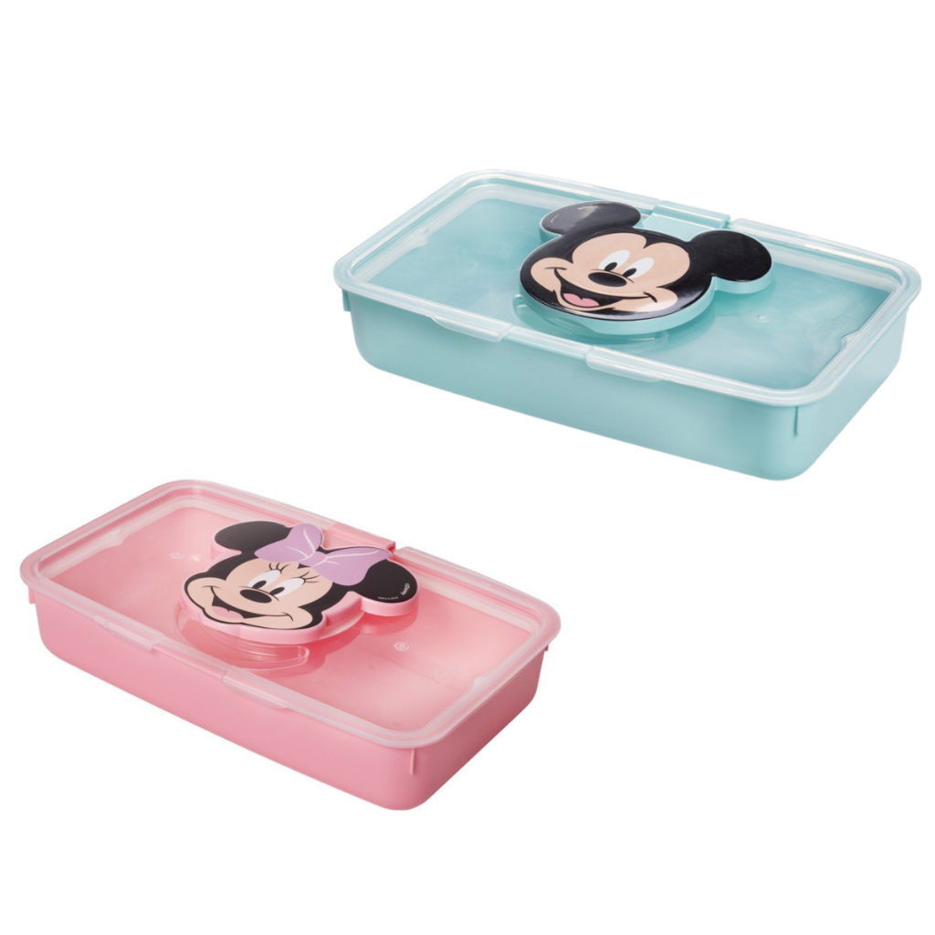 Porta Lenço Umedecido Portátil Infantil Bebê Mickey Minnie Prático Uso Diário Higiênico Disney