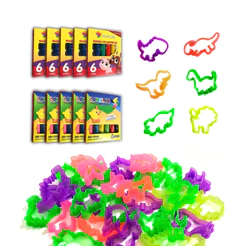Kit 30 Cxs Massinha De Modelar + 30 Mini Giz + 30 Revista Colorir + 60 Cortador Lembracinha Infantil