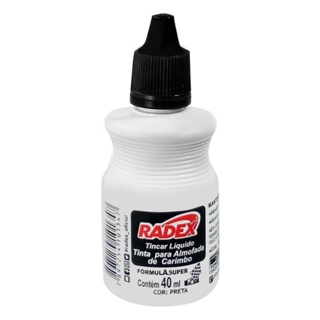 Tinta Para Almofada De Carimbo Radex 40 Ml Preta em Oferta na Shopee