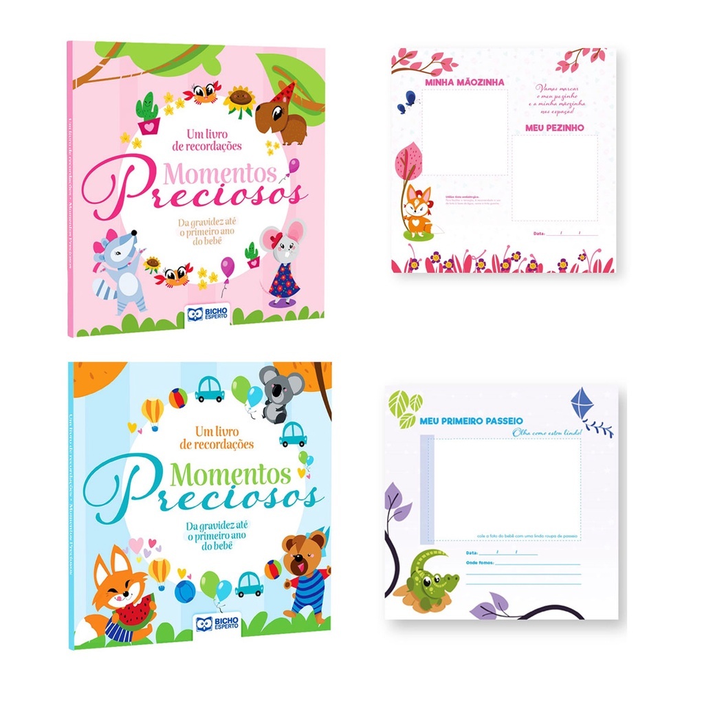 Álbum Diário Do Bebê - Momentos Preciosos - Capa Dura