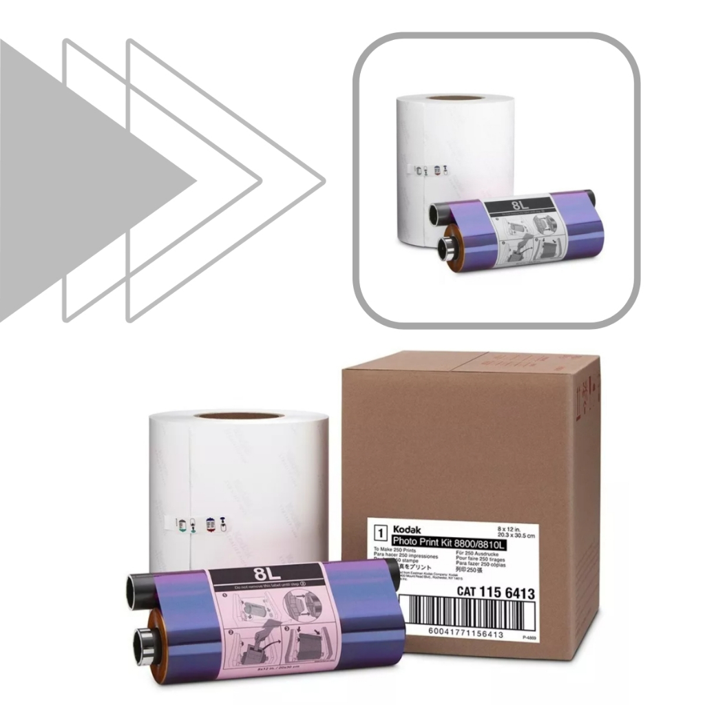 Papel Térmico e Ribbon Kodak 8800 8810L