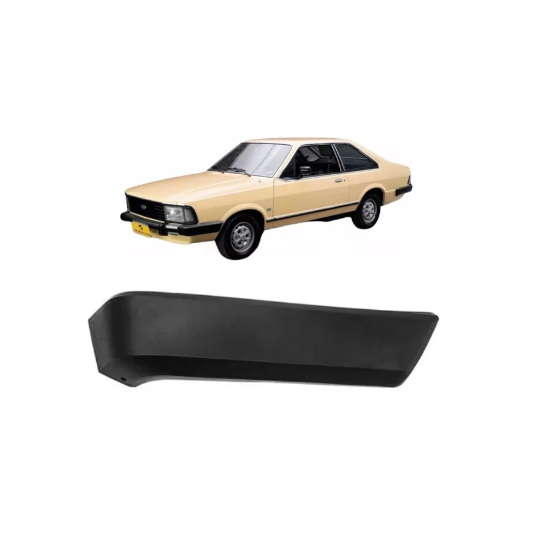 Ponteira Longa do Para-choque Dianteiro - Ford Corcel II Belina 78 a 86 - Pampa até 97 - Lado Esquerdo - J40413 / 033025