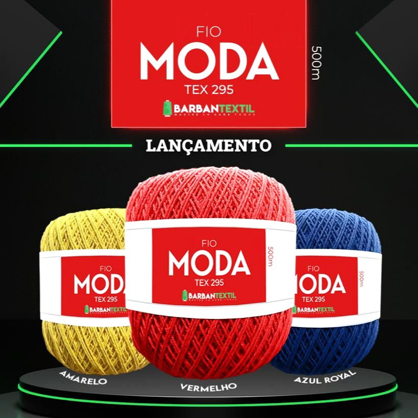 Kit 5 Unidades Linha Fio Moda Barbantextil (Mesma espessura Anne) n°2 - 500m Escolha Cores no Chat
