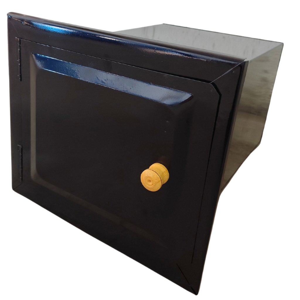 Forno Em Chapa De Aço Cor Preta Para Fogão A Lenha Tamanho 25x30x50