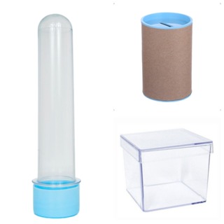 Kit Festa 90 itens - 30 Caixinhas acrilicas 5x5 30 Tubetes 13 cm e 30 Cofrinhos 10x06- Lembrancinhas em Oferta na Shopee