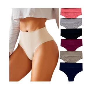 6 Calcinhas Feminina Lipo Modeladora Reforçada Sem Costura Cos Alto Segura Barriga Moda Intima P-GG em Oferta na Shopee