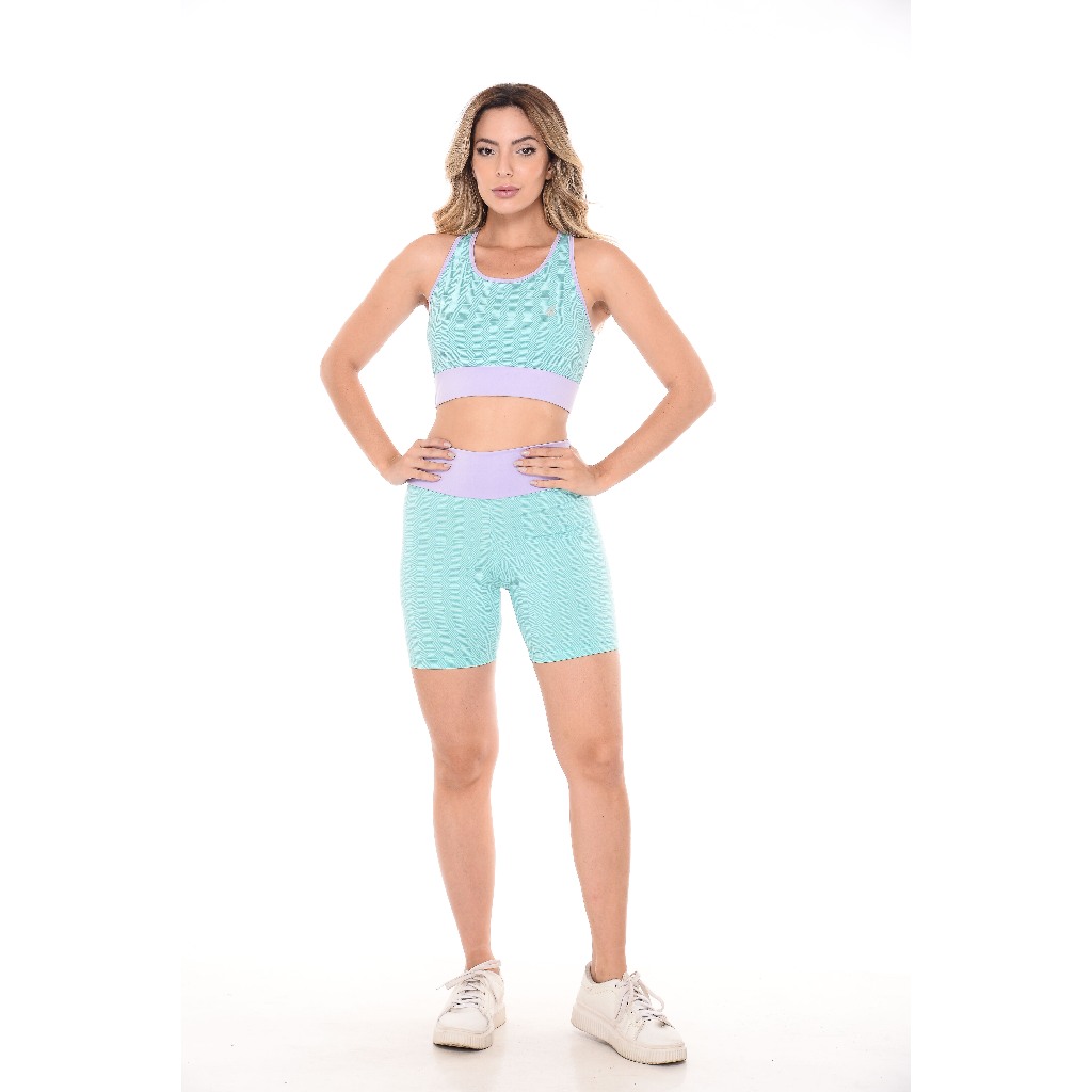 kit de Academia Top e Calça Legging Moda Roupa Feminina Fitness